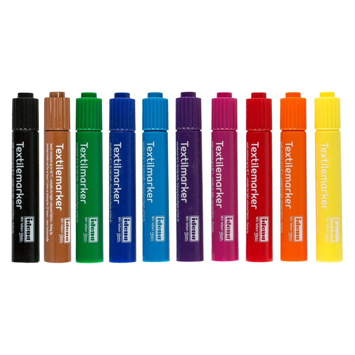Idena Textilmarker 10er 2-5mm 10 Farben (10x) (61044)