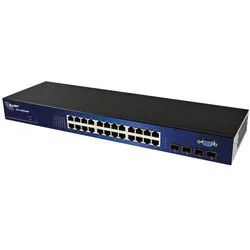 Allnet ungemanaged L2 Gigabit Ethernet 19U (24 Ports), Netzwerk Switch, Schwarz