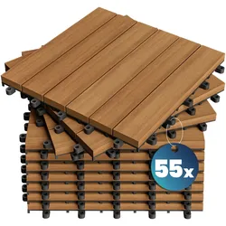 Casaria 55x Holzfliesen Akazie 30x30cm