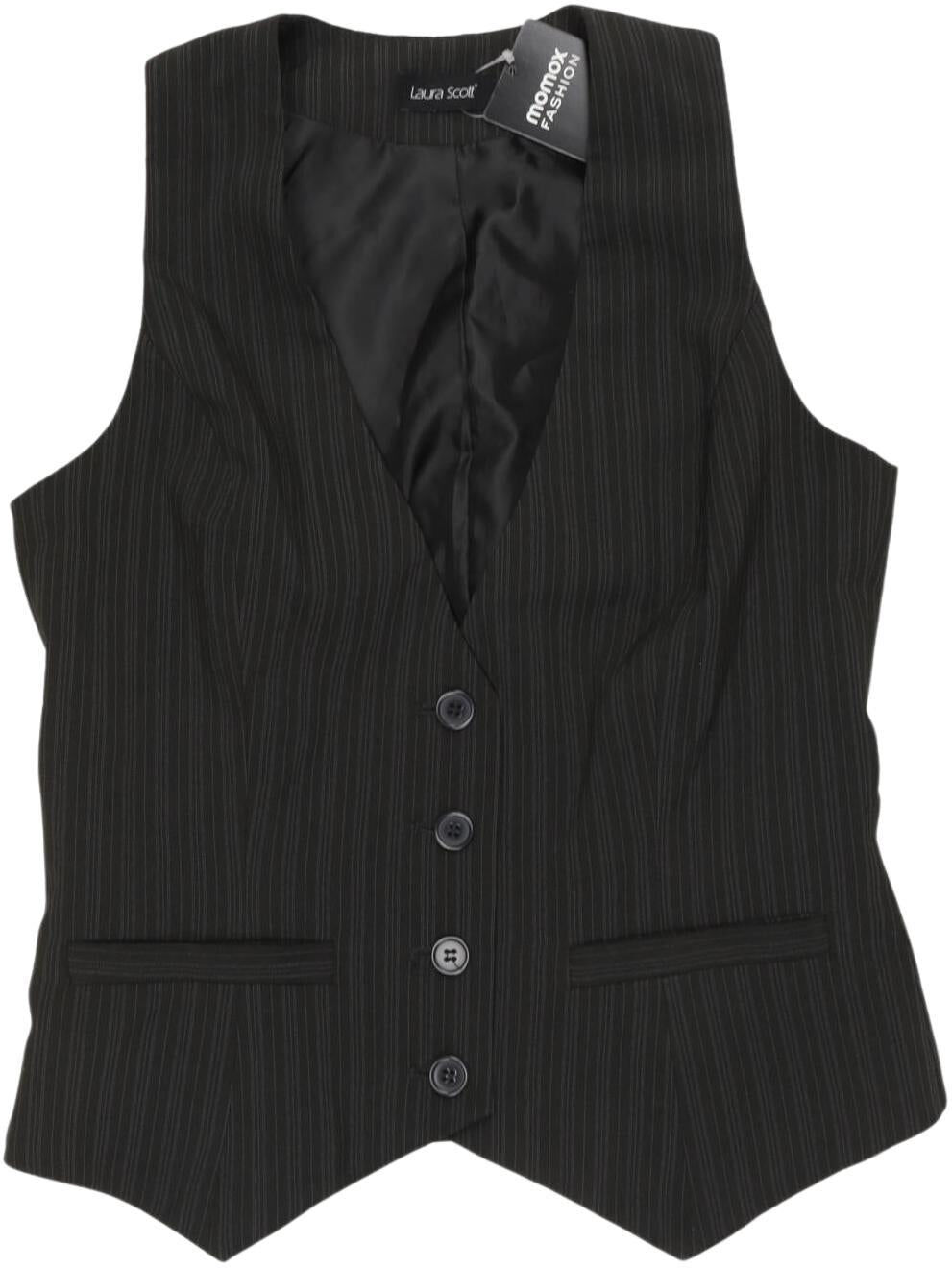 Laura Scott Damen Weste, Schwarz, Gr. EU 36, Synthetik - Second Hand