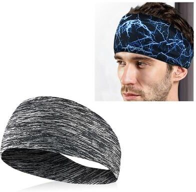 Everyday Crate Premium Absorbent Cycling & Yoga Headband For Men And Women light Grey