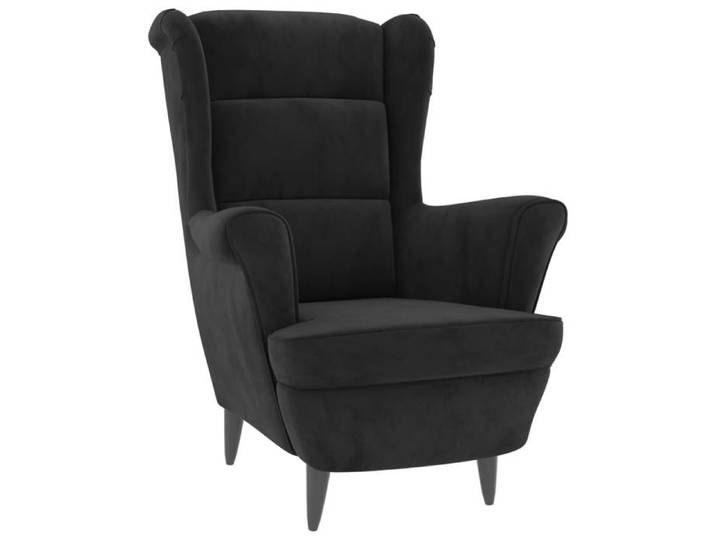 “Winter Sale TOP Fauteuil Chaise de relaxation Noir - Fauteuil noir velours PRO92344