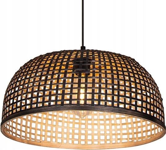 Ledmoon Bamboo BOHO Hanglamp - Zwart - Riet en Hout - Loft-stijl