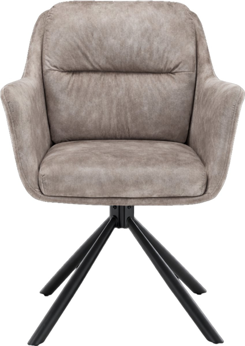 Benoa Eetkamerstoel Talas Adore met armleuningen - Taupe - set van 2