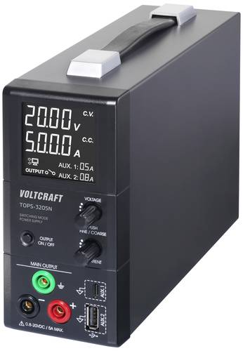 VOLTCRAFT TOPS-3205N Labornetzgerät, einstellbar 0.8 - 20 0.1 - 5A 100W lüfterlos Anzahl Ausgänge 3 x