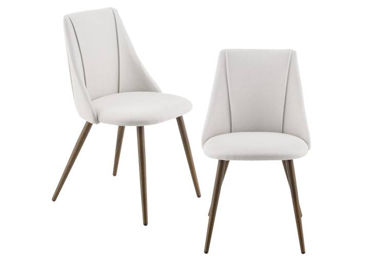 [en.casa] Polsterstuhl-Set 2 Tlg. Danzig, Beige, Textil, 50x83x53 cm, Esszimmer, Stuhl, Esszimmerstühle