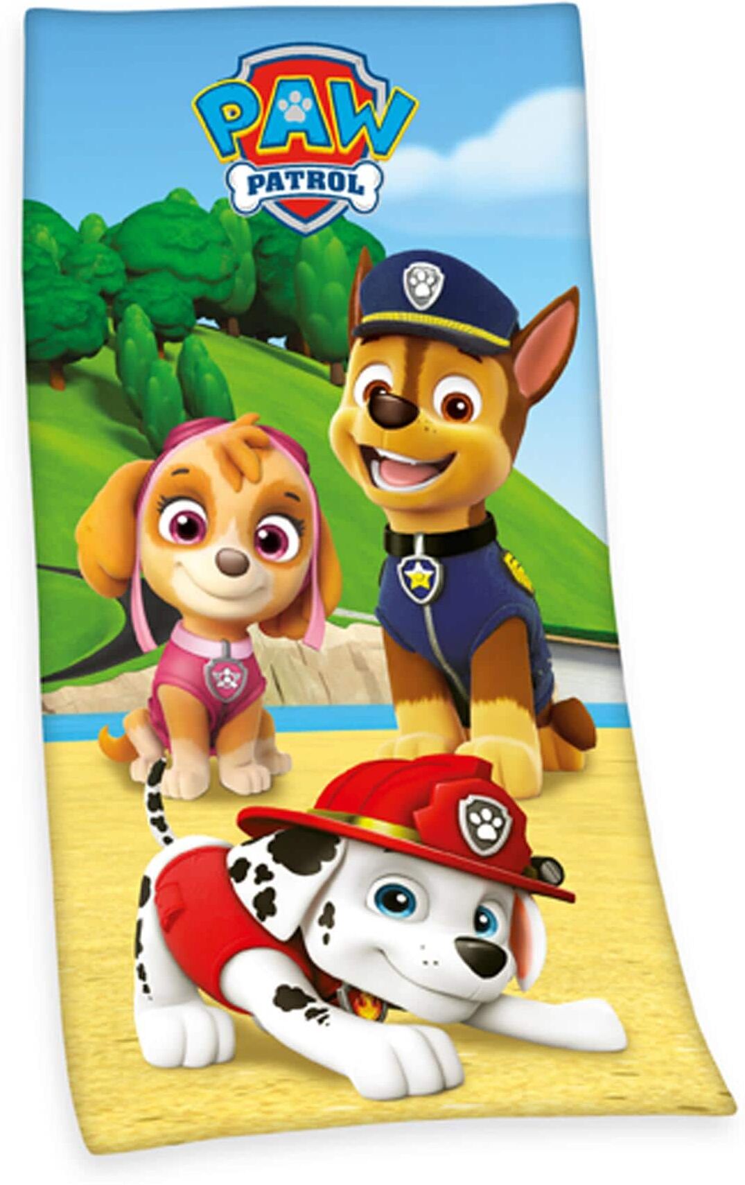 Duschtuch HERDING "Paw Patrol", bunt (mehrfarbig), B:75cm L:150cm, Frottee, Obermaterial: 100% Baumwolle, Handtücher, Duschtuch mehrfarbig B/L: 75cmx150cm, 1 Stk., Frottee