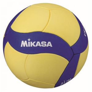 Mikasa Volleyball VS123W-SL, mit FIVB Zertifizierung, Trainingsball, gelb/blau, 220 Gramm, Größe 5