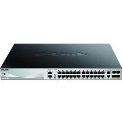 D-Link 30-Port Poe Stackable Switch (30 Ports), Netzwerk Switch, Grau