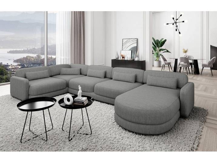 Wohnlandschaft Valencia U-Form aus Stoff