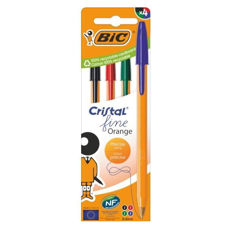 Bic Orange Fine Cristal Stift 4er-Mix (4x) (56581299)