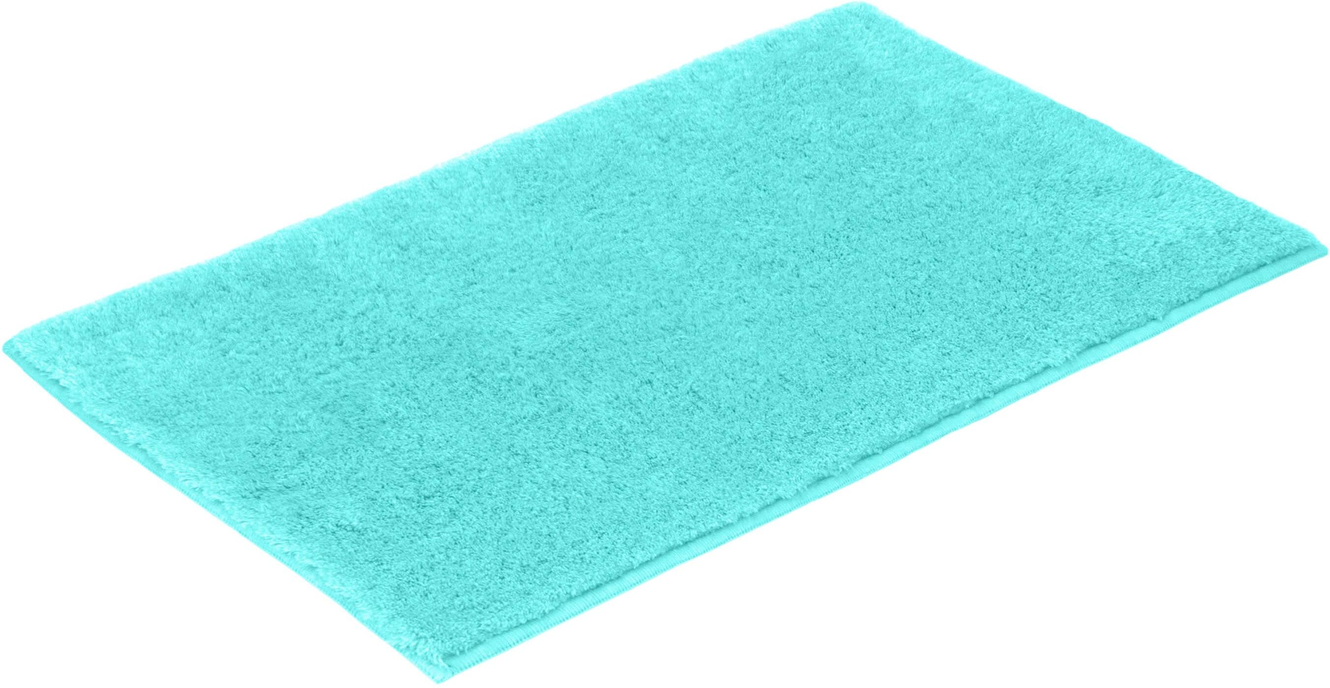 Badematte VOSSEN "Timeless", blau (light azure), H:10mm, Polyacryl, Badematten, Badematte light azure rechteckig (60cm x 100cm ), 1 Stk.