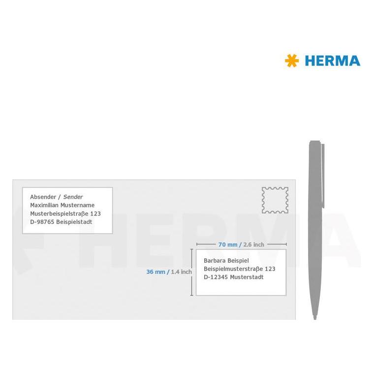 Herma Adressetiketten für Schreibmaschinen A4 (4443)