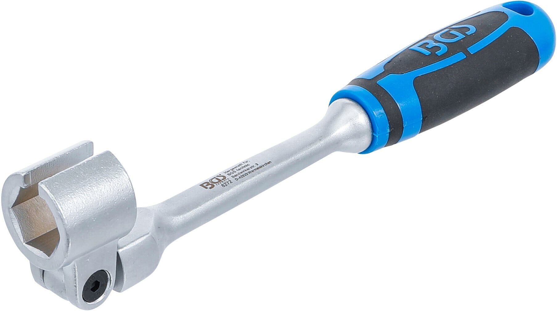 BGS Spezial-Ringschlüssel für Lambdasonden, kippbar, mit Griff 8272, SW 22 mm ; BGS technic)
