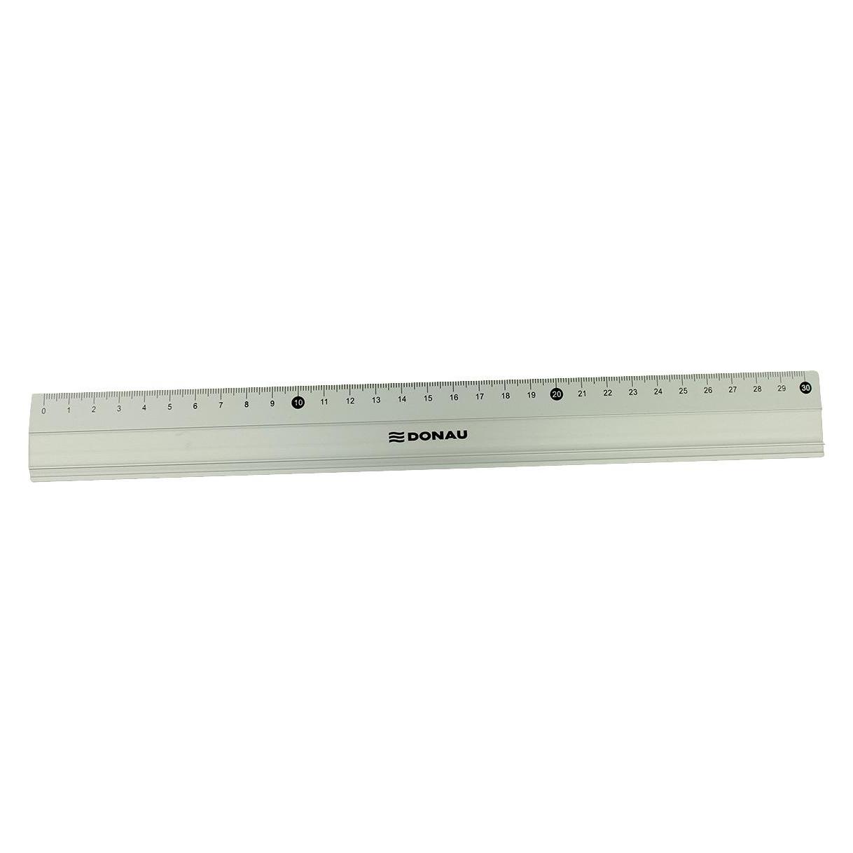 Donau Lineal Aluminium 30 cm silber (30 cm, Aluminium) (322208024)