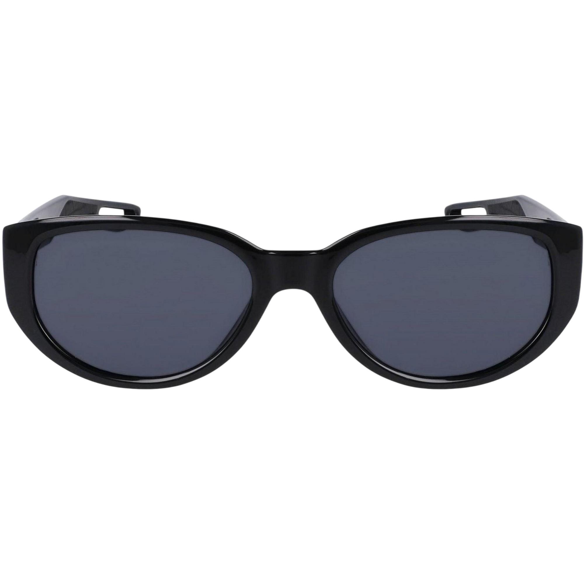 Nike - "Nv07" Oval-Sonnenbrille für Damen (Schwarz/Dunkelgrau)