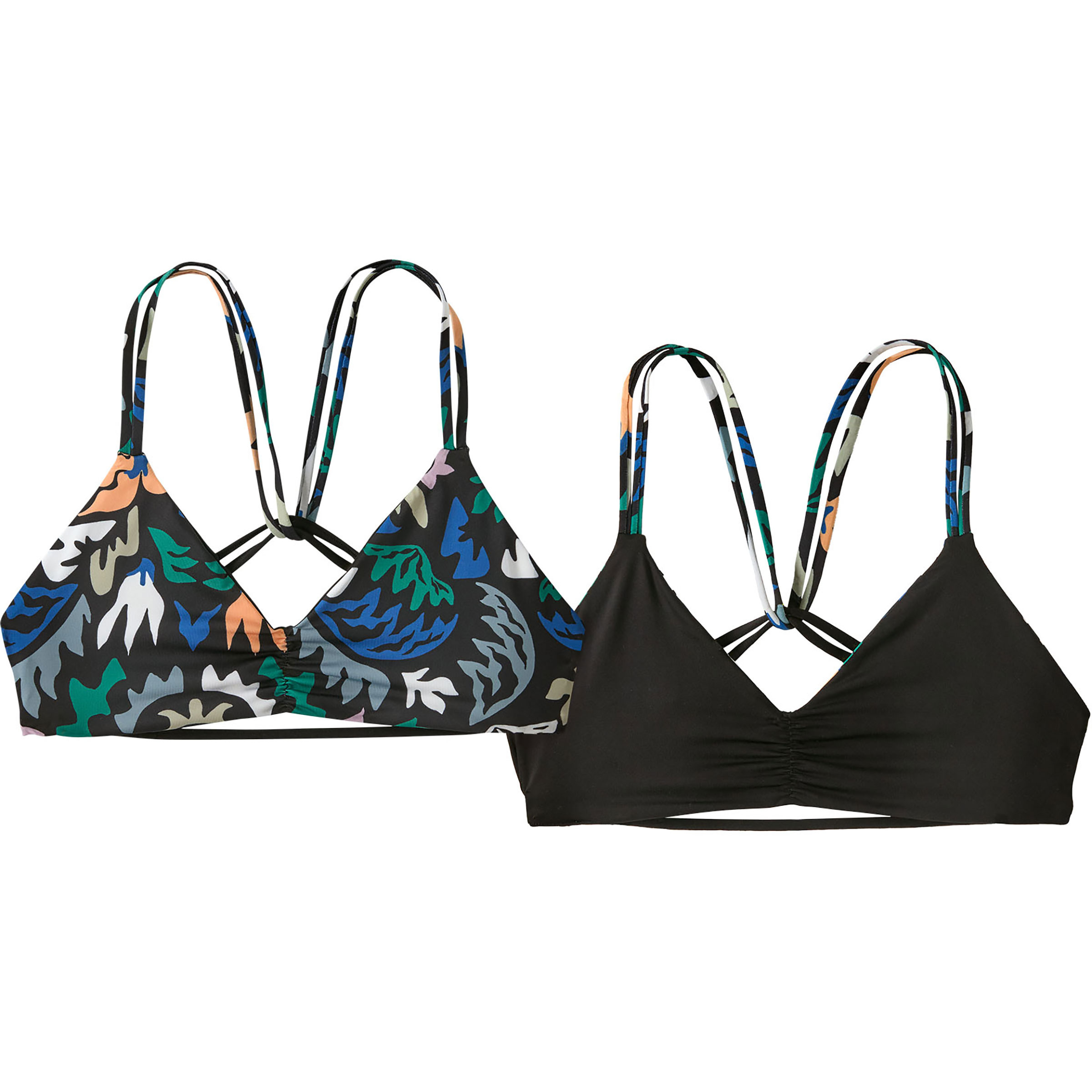Patagonia Bay Reversible Seaglass Bikini Oberteil Damen Bikinis tuerkis Größe M Surfen/ SUP