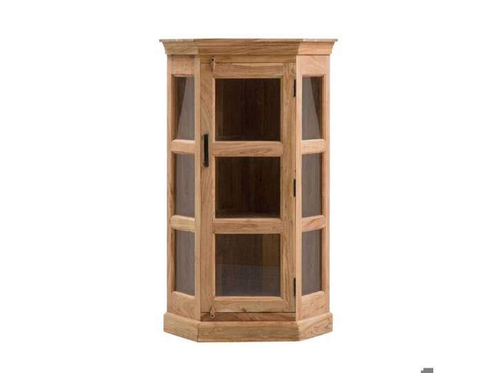 Petite vitrine d'angle en bois d'acacia Esmée