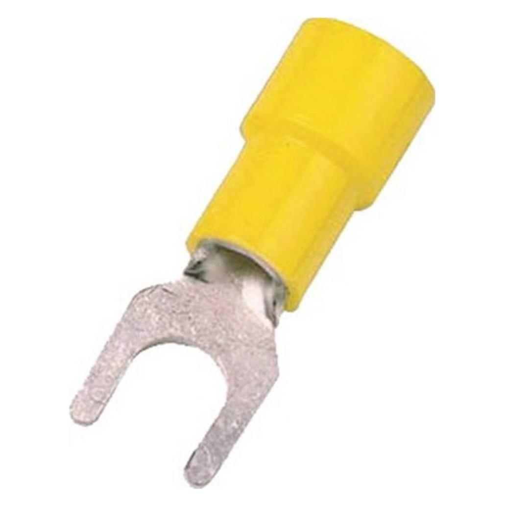 Intercable Quetschkabelschuh ICIQ65G DIN46237 4-6qmm M5 gelb Gabelform (180928)