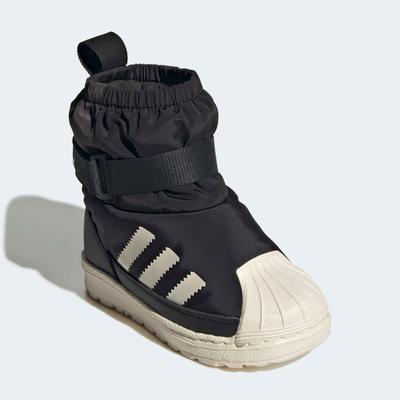 Winterstiefel ADIDAS ORIGINALS "ADIDAS SUPERSTAR 360 STIEFEL FÜR KINDER", Kinder, Gr. 27, core schwarz, wonder weiß, carbon, Synthetik, Textil, Schuhe Winterstiefel, Winterschuhe, Winterboots, Snowboots, für Kinder