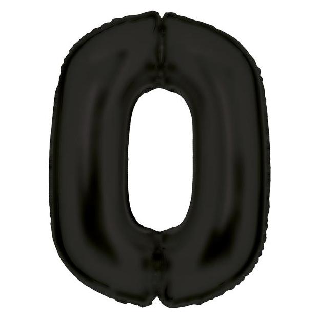 Amscan Maxi Folienballon Zahl 0 schwarz satin (46997164)