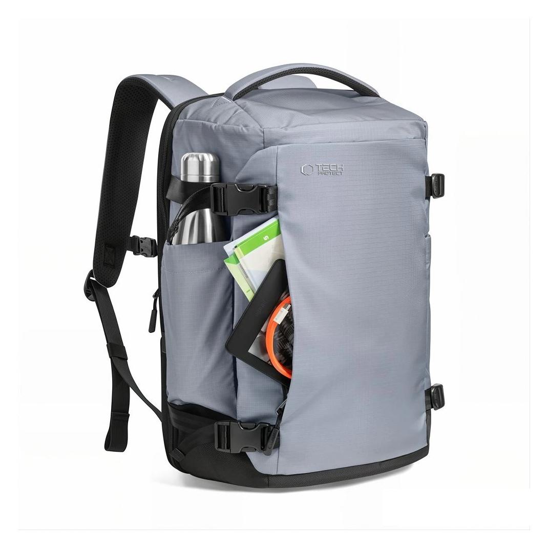 Tech-Protect DEFENDER S70 RYANAIR & WIZZAIR TRAVEL LAPTOP CABIN BACKPACK 24L 40x30x20 URBAN GREY (24 l) (5906302324583)