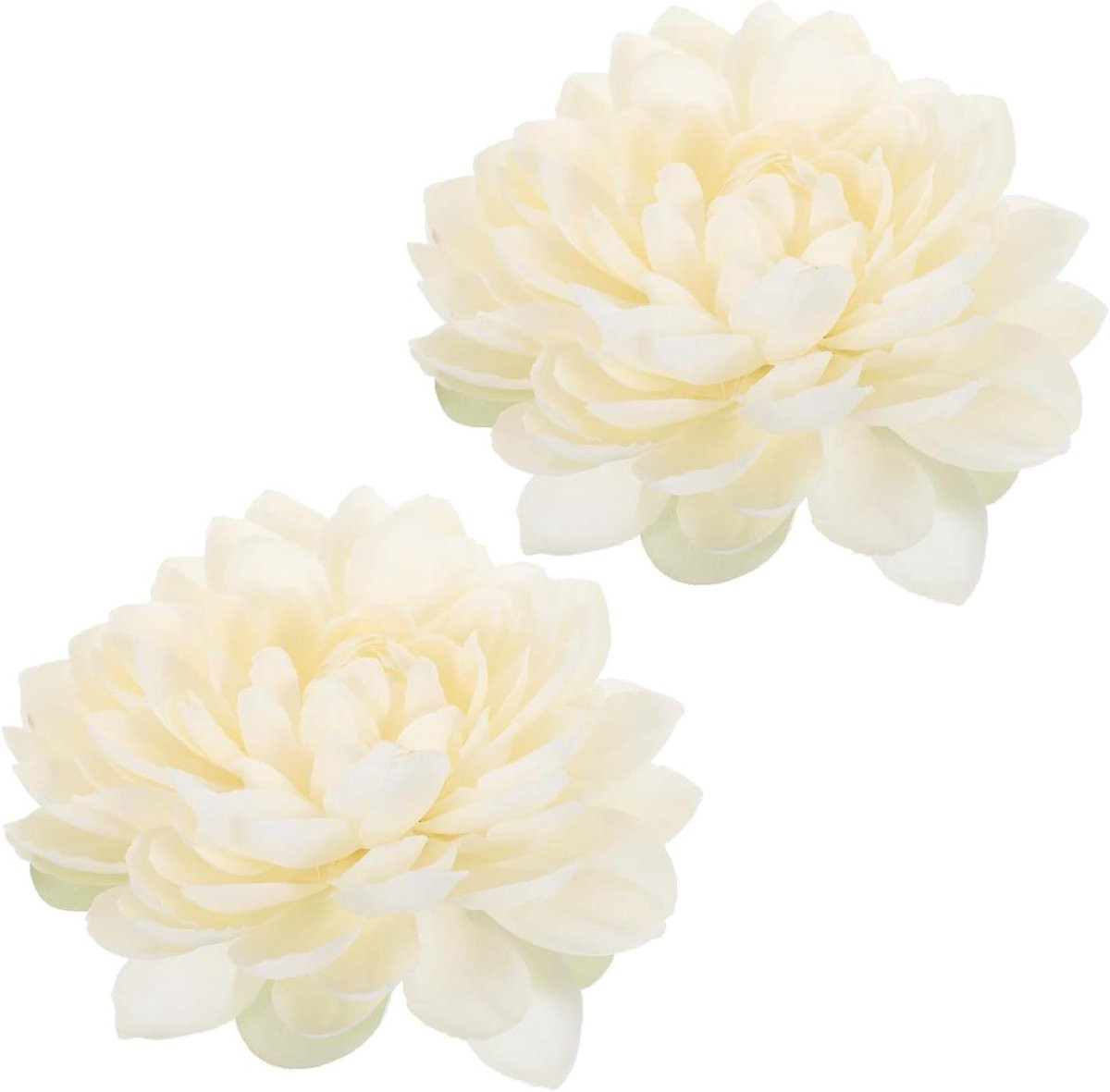 Wit Gordijnbinders met Bloem - Gordijnclips en Gordijnhouders voor Decoratie - Breedte: 95 cm