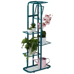Relaxdays Metall Blumentreppe 6 Etagen Grün