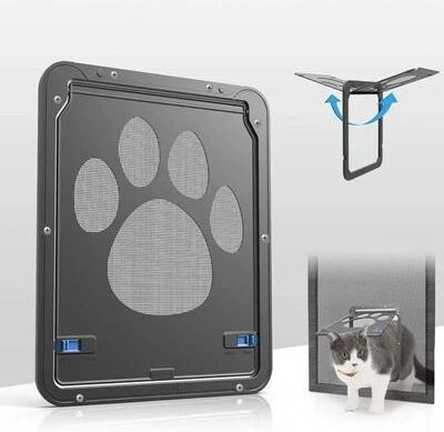 Inspire Essentials EasyPass Lockable Magnetic Pet Screen Door For Cats And Dogs large