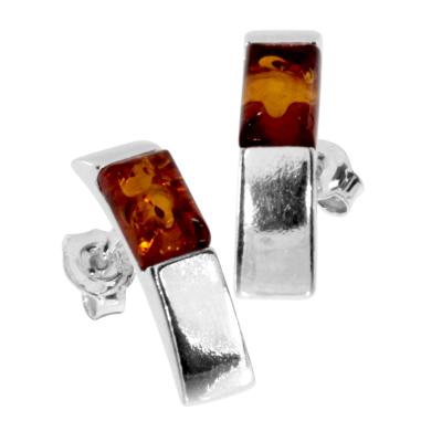 Paar Ohrstecker OSTSEE-SCHMUCK "- Kayla - Silber 925/000 - Bernstein" Gr. 18, silber (silber 925, silberfarben, weiß), Ohrringe, Damen, 18, Silber 925 (Sterlingsilber)