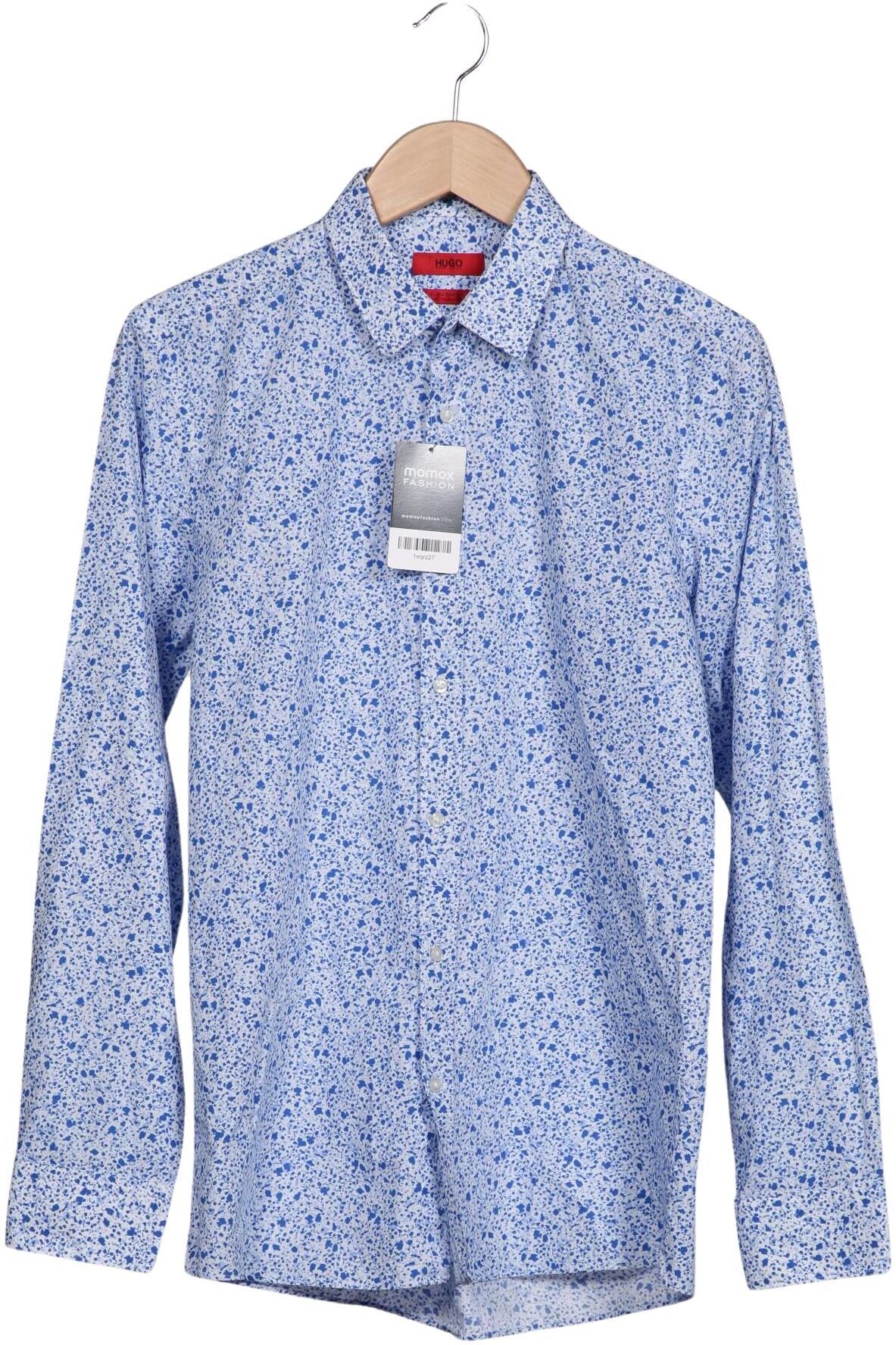 Hugo by Hugo Boss Herren Hemd, Mehrfarbig, Gr. 39, Baumwolle - Second Hand