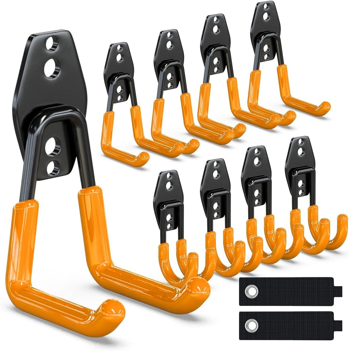 Set van 12 zware garagehaken met bezemhouder voor gereedschap, fietsen en ladders