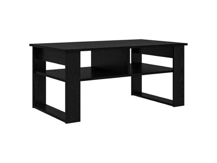 HGFDVCMR Couchtisch Schwarz Eichen-Optik 96x54x44 cm Wohnzimmertisch Moderner Beistelltisch in Holz-Optik mit Ablagefach für Wohnzimmer und Aufenthaltsraum. Minimalistischer Kaffeetisch.