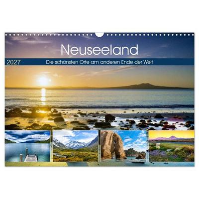 Neuseeland - Die schönsten Orte am anderen Ende der Welt (Wandkalender 2027 DIN A3 quer), CALVENDO Monatskalender