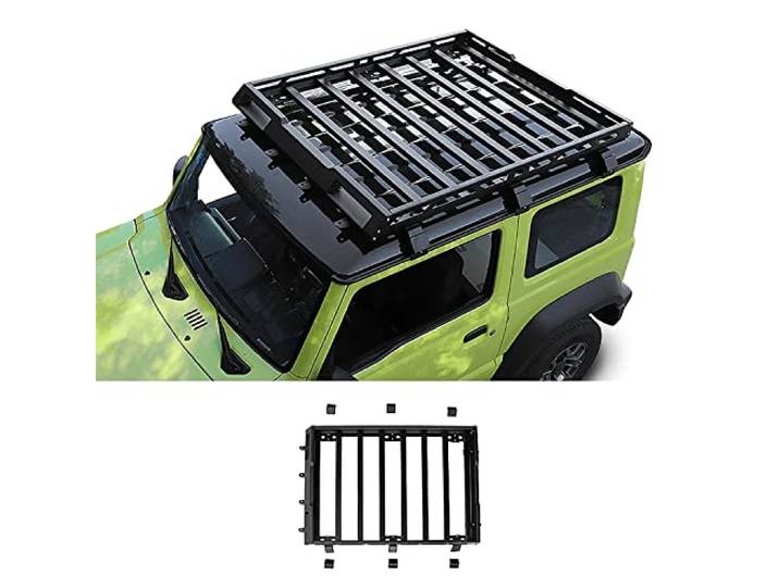 Auto Dachboxenzubehör Dachträger Gepäck für Suzuki Jimny 2019 2020, Aluminium Lagerregale Gepäckträger Transport Dachträger Autozubehör
