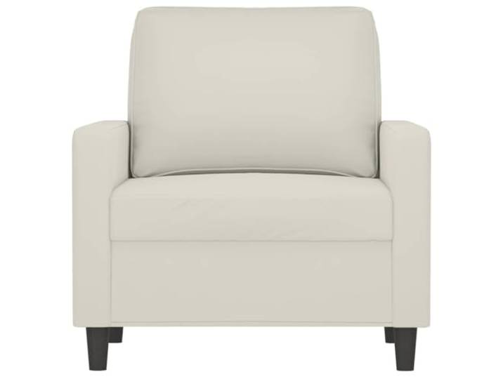 KTHLBRH Sessel Creme 60 cm Samt Gestell aus Metall, Füllung aus Schaumstoff, Tragkraft 110 kg, für Wohnzimmer