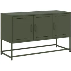 vidaXL TV-Schrank Olivgrün 100,5x39x60,5 cm Stahl