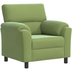 vidaXL, Sofa + Bettsofa, Sofa-Set 3 pcs Hellgrün Samt (3-Sitzer)