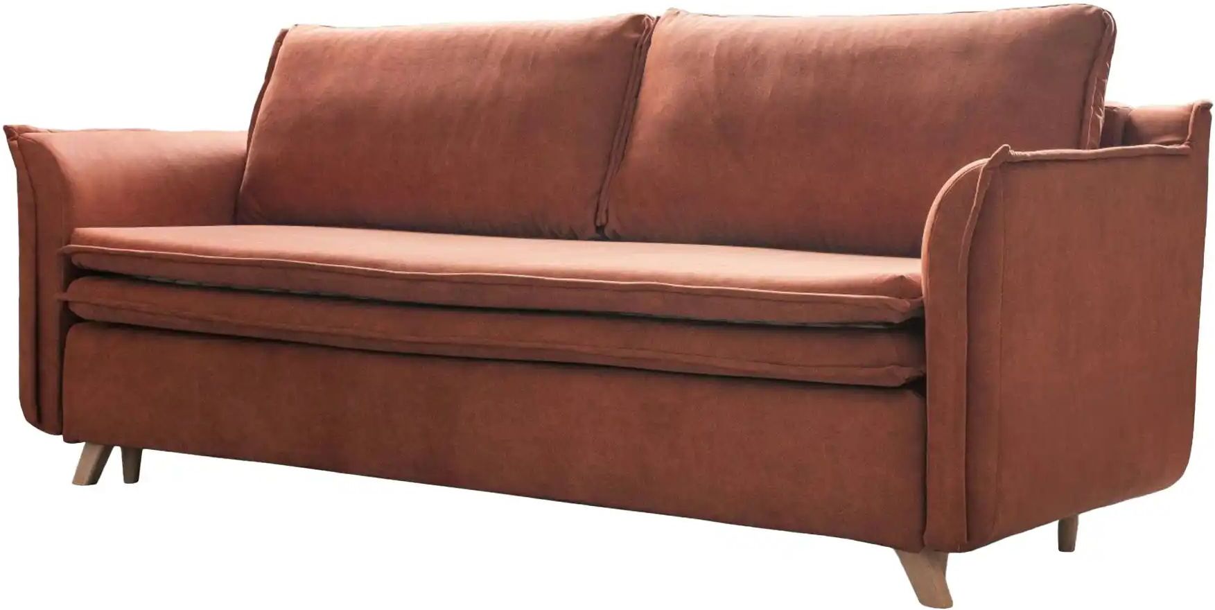Miuform Einzelsofa mit Schlaffunktion Charming Charlie ¦ rot ¦ Maße (cm): B: 225