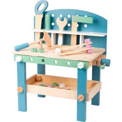 Spielwerkbank SMALL FOOT "Werkbank Nordic", bunt, Rollenspielzeug, KinderB:28cm H:52cm L:45cm, Holz, B:28cm H:52cm L:45cm