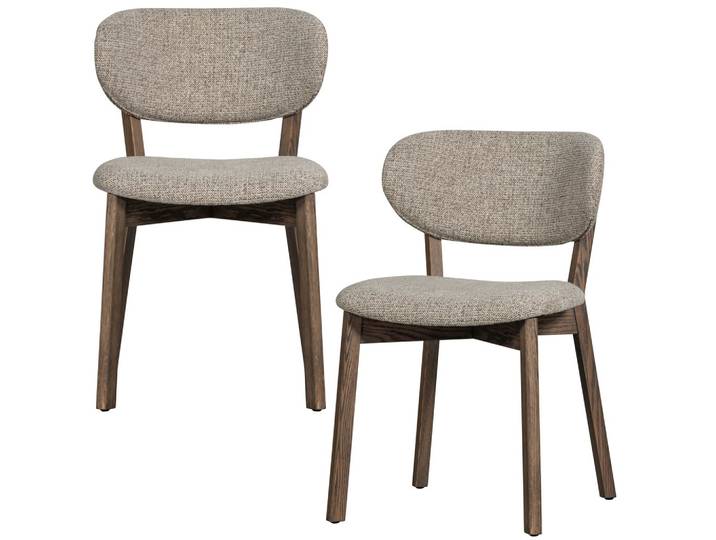 Stuhl-Set Udar 2er-Set Natur/Dunkelbraun