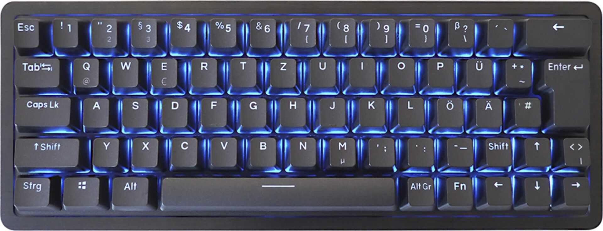 Mountain Everest 60, Kabelgebunden, USB, Mechanischer Switch, QWERTZ, RGB-LED, Schwarz