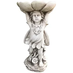DELUKE Gartenfigur UWE Kunststoff Weiß 64x33x35cm Gartendeko Outdoor Figur