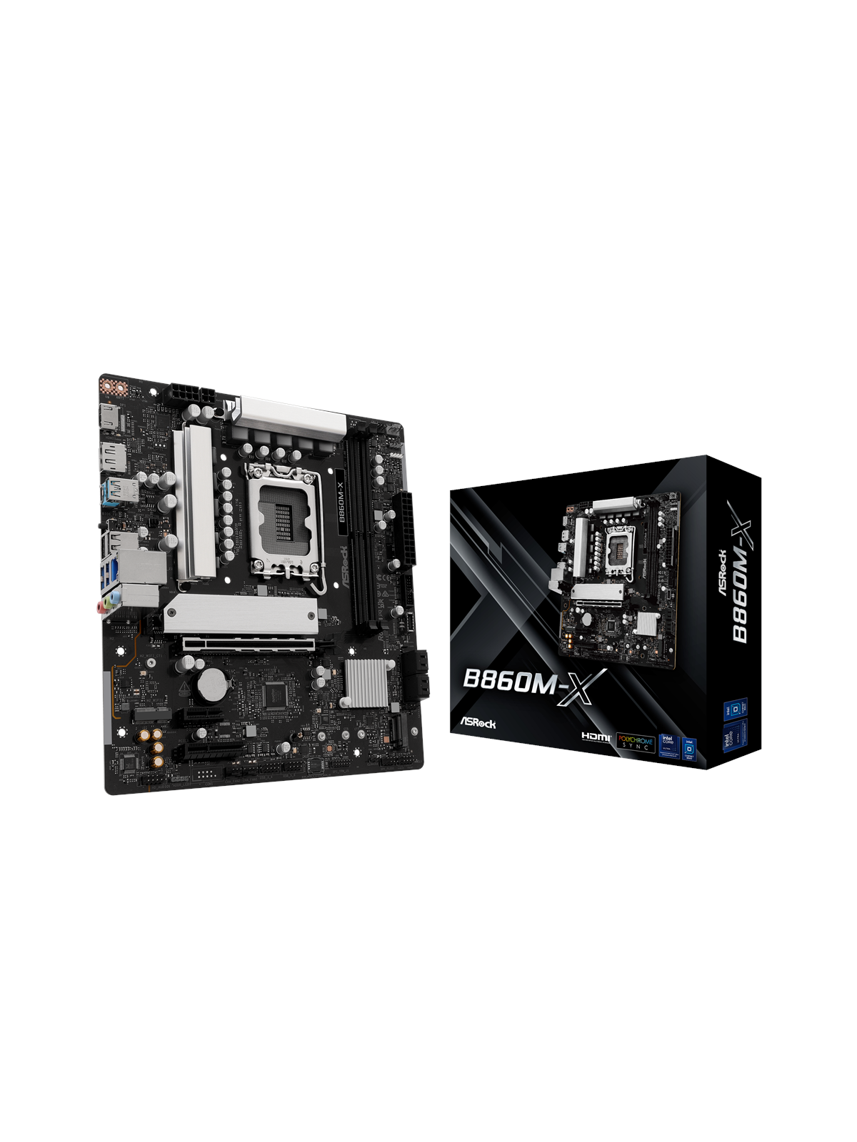 ASRock B860M-X Mainboard - Intel B860 - Intel LGA1851 - DDR5 RAM - Micro-ATX