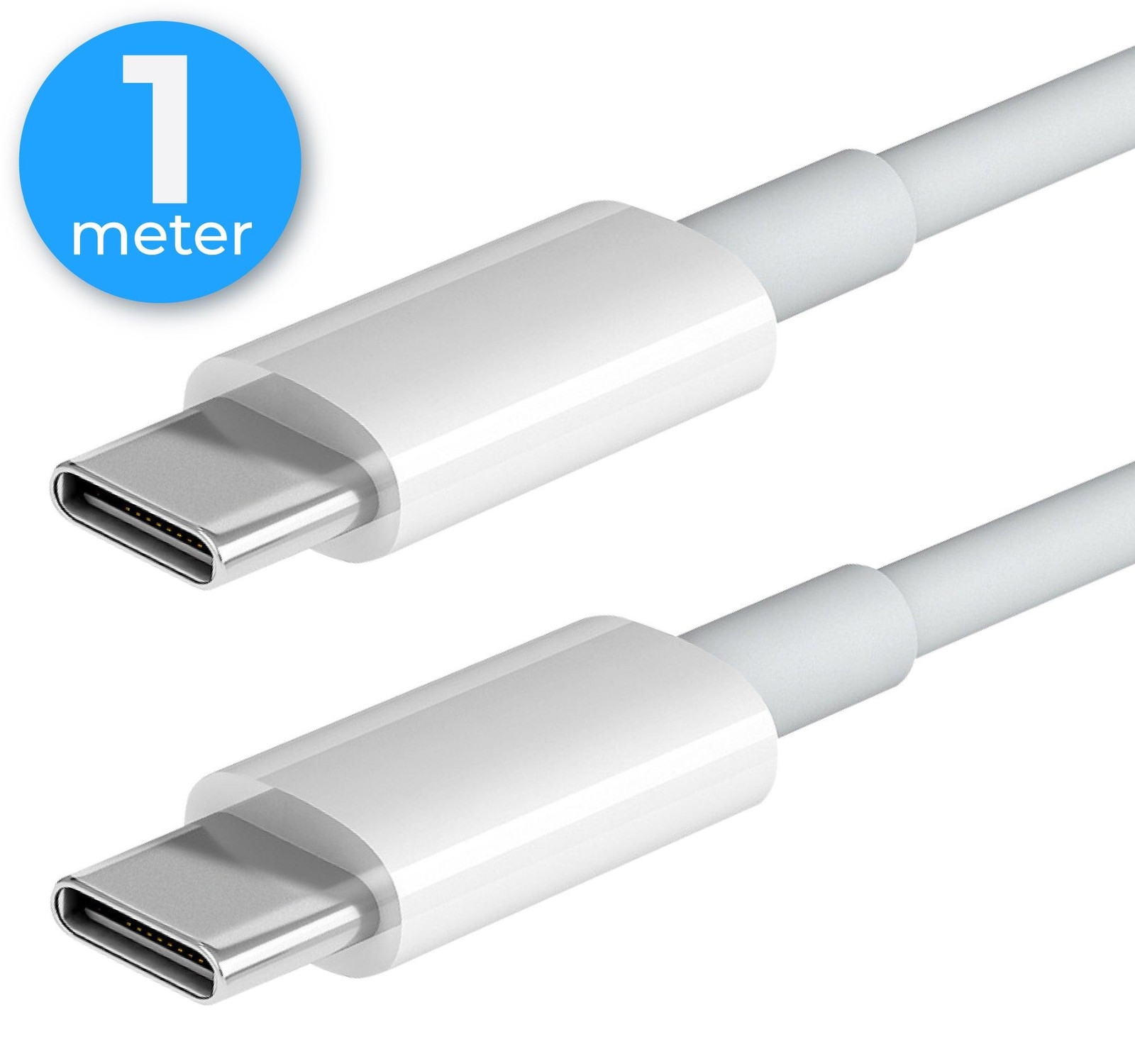 Nuvance USB-C kabel - 100W - USB-C naar USB-C - 1 meter - Wit