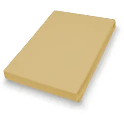 Spannbettlaken Jersey senf (BL 120x200 cm) - gelb - BL 120x200 cm