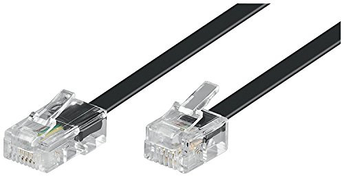 Goobay 68578 modulaire aansluitkabel 10 meter, zwart - RJ45 naar RJ11/RJ14