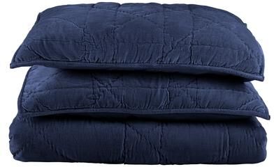 Lavish Home 2PC Velvet Twin Quilt Set 90x68 Inch Twin Bedspread and Matching Pillow Sham Medium Weight Quilt Bedding Set for All Seasons