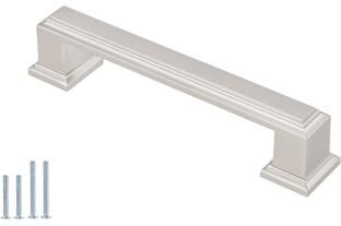 Kingsman Hardware Contemporary Modern Series Brushed Nickel Solid Zinc Alloy Cabinet Pull Handle Pack of 10 - Silver