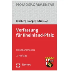 Verfassung für Rheinland-Pfalz, Fachbücher von Lars Brocker, Siegfried Jutzi, Michael Droege